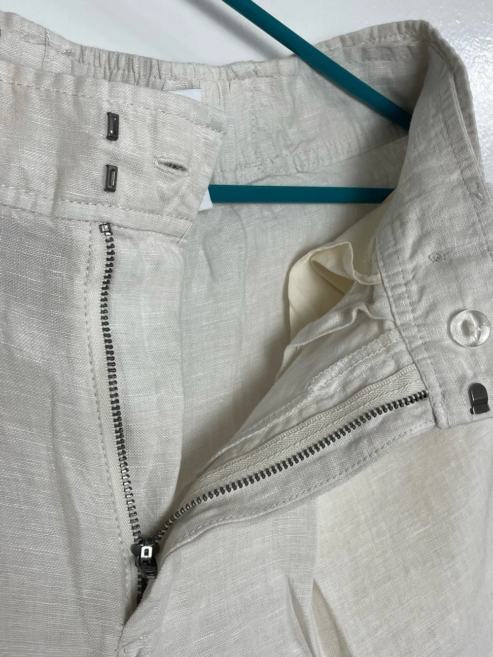 Women’s 100% Linen High Waisted Pants | Cream Beige | Size US 4 | NWT - Picture 7 of 9